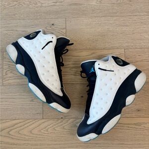 Jordan 13 Obsidian Powder Blue White Sneakers Size